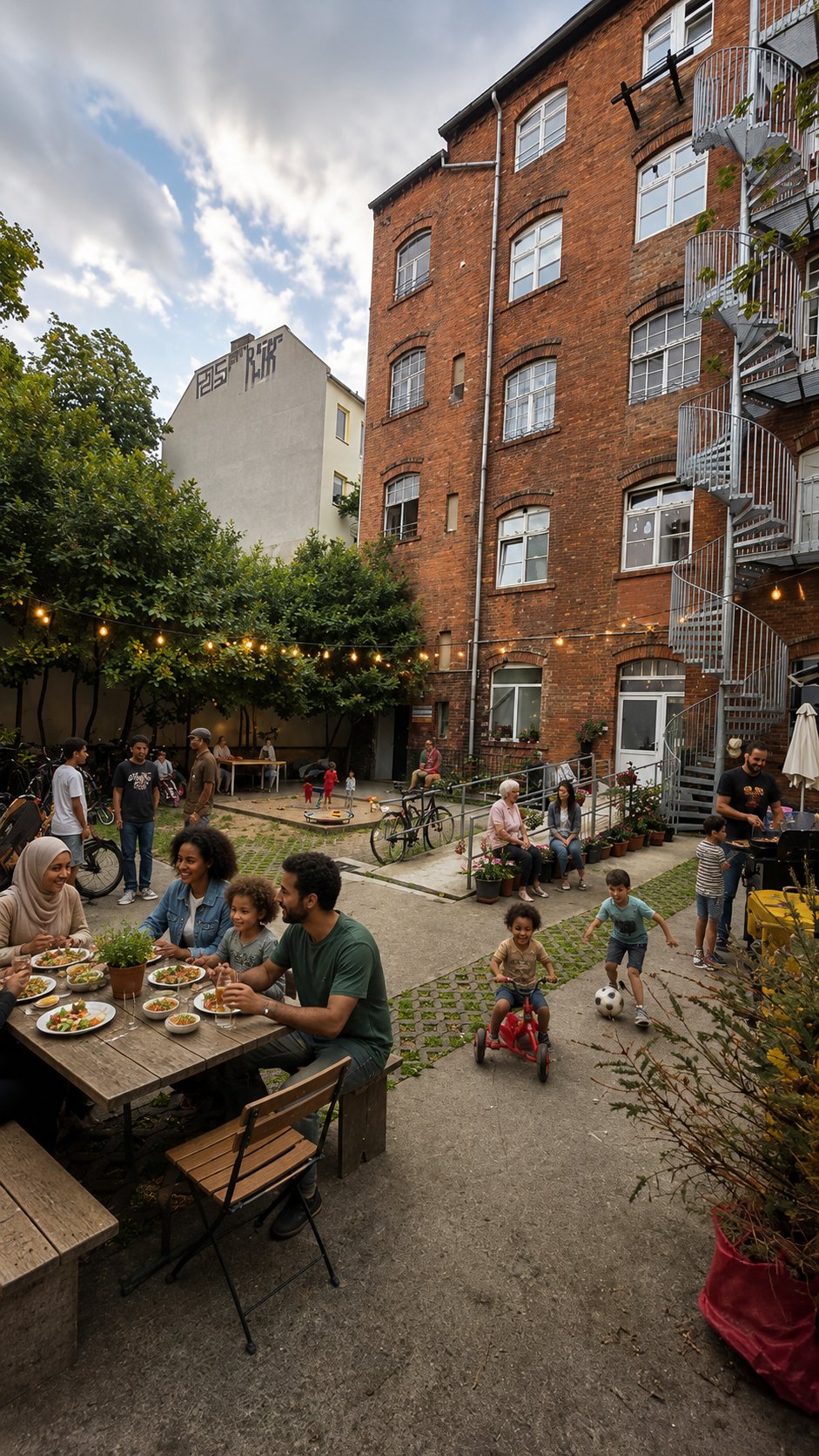 Innenhof einer unserer Berliner Unterkünfte